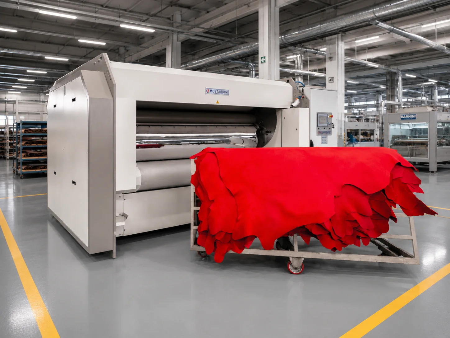 Italian MOSTARDINI roller embossing machine