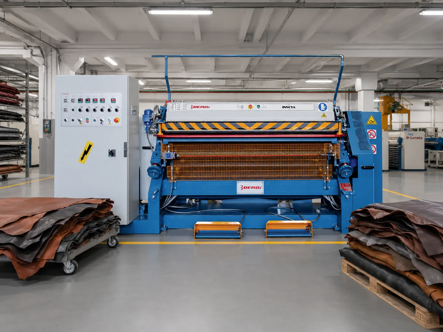 Italian BERGI leather buffing machine