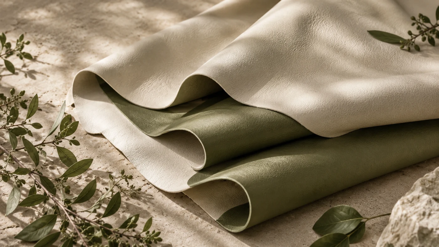 Interior cushion and chair with sustainable material surfaces
